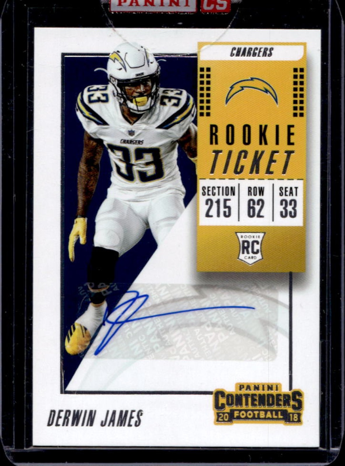 2018 Contenders Derwin James RC Auto Rookie Ticket #252 Chargers