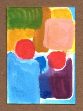 ACEO Original Painting Abstract Surreal Outsider Art Mixed Media OOAK