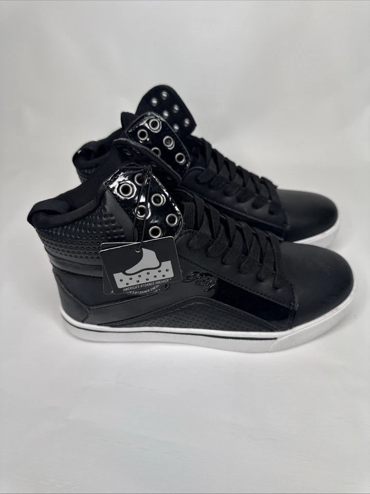 Zapatos de pastelería para mujer talla 8 negros blancos cómodos de caña alta de moda zapatillas de baile Foto 2 de 4