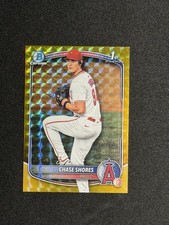 2025 Bowman Chrome Baseball Chase Shores Gold Geometric /50 