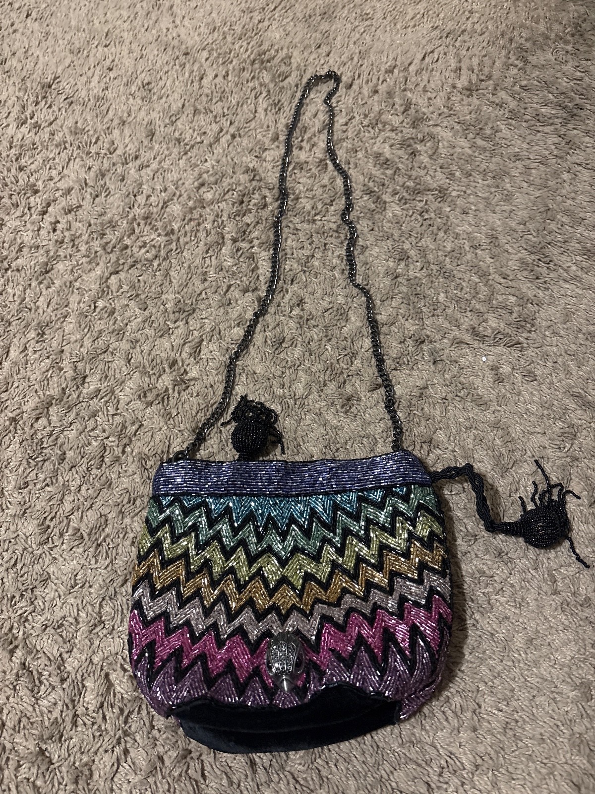 Kurt Geiger beaded drawstring bag multicolor pre-… - image 1