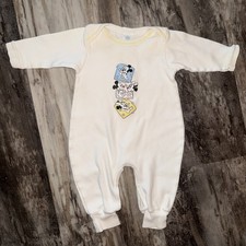 Vintage Disney Babies One Piece Romper Minnie Mickey Mouse Kidcore Small 0-10 Lb
