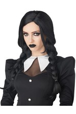 Brand New Dark Braids Wednesday Addams Pigtails Wig