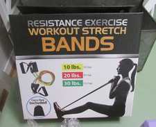 Exercise Equipment-Strengthening bands-3 lb weights-Stepper