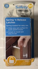 Baby Child Proof Safety First Spring Loaded Cabinet Drawer Latches 10 Pack NEW
