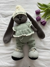 Crochet Amigurumi Bunny Plush, Handmade Toy Gift for Kids and Collectors
