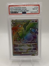 Pokemon TCG PSA 8 Charizard VSTAR 174/172 Rainbow Brilliant Stars  NM on eBay