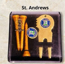 St. Andrews Golf 3 Piece Set Marker Green Fork