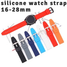 16mm 18 20 22 24 26 28mm Rubber Watch Strap Quick Release Silicone Band Bracelet
