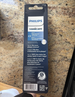 Philips Sonicare C3 Replacement Brush Heads 8 Pack White Soft HX9042/65