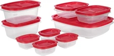 Rubbermaid EasyStore Large Containers, 18-Piece Set, Food Storage Containers, Fo
