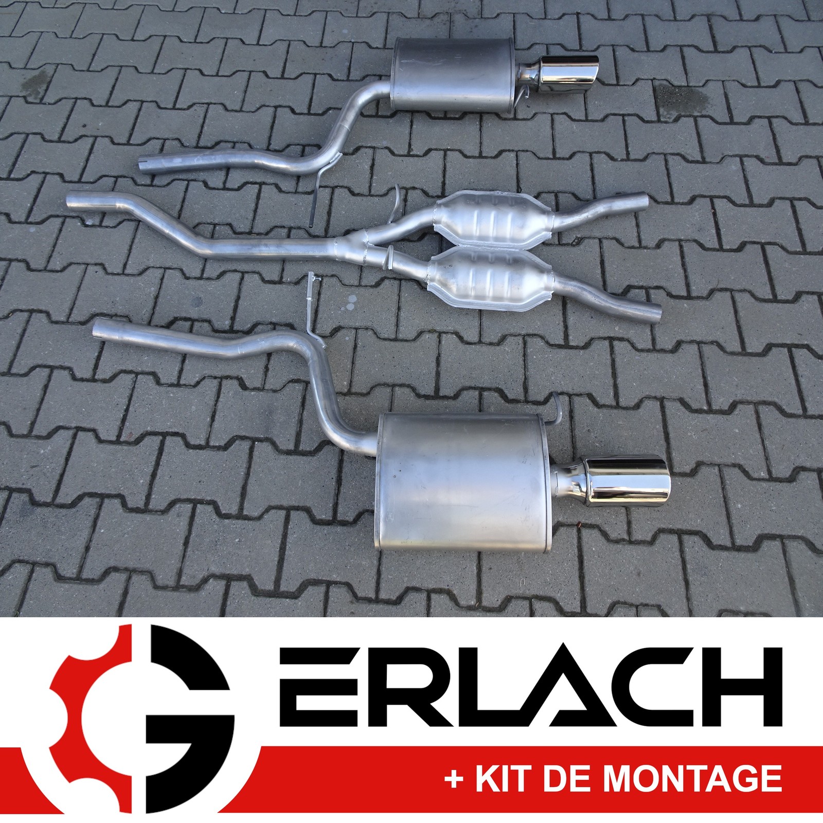 Silencieux echappement Audi A4 B6 1.8 T quattro 7835 - Version acier standard