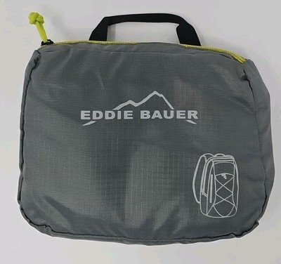 Eddie Bauer Rippac Daypack Backpack Packable Gray Lightweight Hiking Outdoor New
