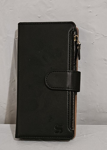 Samsung Galaxy S21 Handyhülle Flip Leder Style Wallet Kartenfach Cover Schwarz - Bild 1 von 3