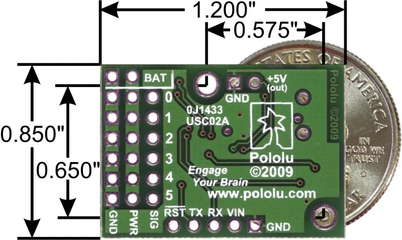 Pololu Micro Maestro 6-Channel USB Servo Controller (Assembled) - Bild 2 von 4