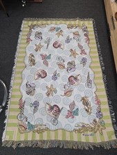Susan Welsh Sea Shell throw blanket Goodwin Weavers Made In Usa