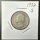 1932-S Washington Silver Quarter Key Date San Francisco