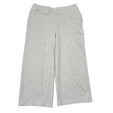 Free People FP Movement Sweatpants Size Small Gray Wide Leg Cropped Cargo Pocket