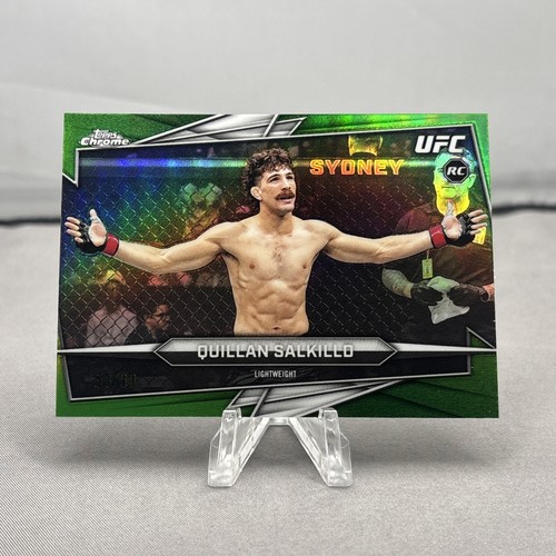 2026 Topps Chrome UFC Quillan Salkilld #57 RC True Green Refractor 53/99