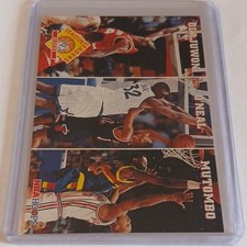 SkyBox 1993-94 NBA Hoops League Leaders Blocks #290 Olajuwon O'Neal Mutombo Card