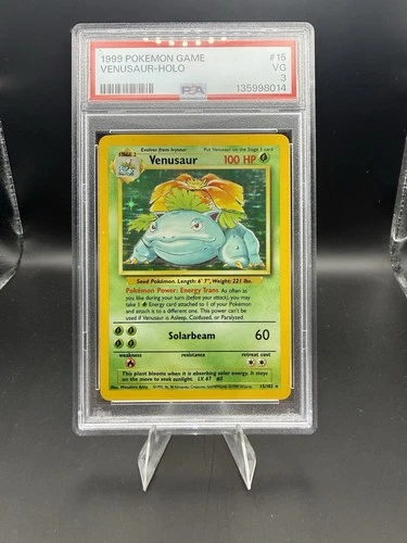 Pokémon Venusaur Holo Rare 15/102 1999 Psa 3