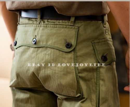 Red Tornado Vintage P44 HBT Military Trousers Men's Workwear Army Casual Pants - Picture 7 of 31