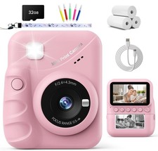 Kids Camera Instant Print for Girls Ages 3-14, 3-inch HD Screen Camera for Ki...
