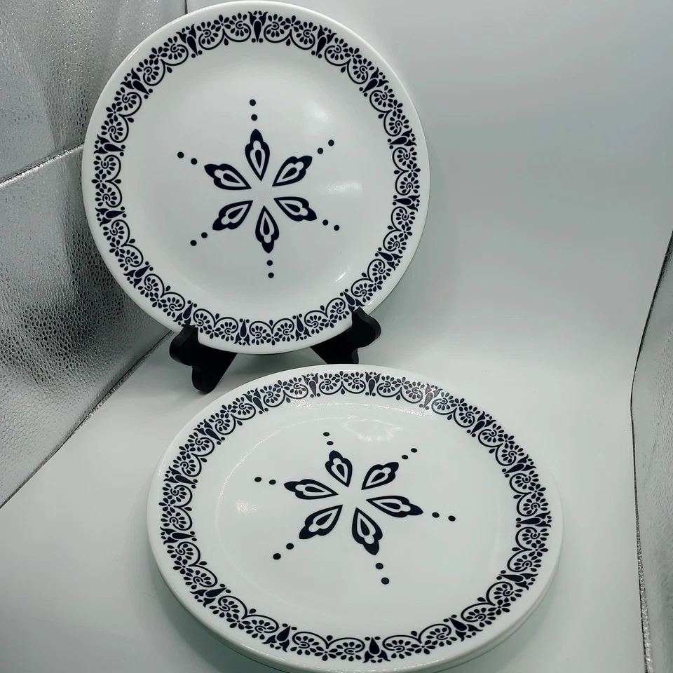 4 CORELLE Vitrelle FLORENTIA обед тарелки синий набор из 4 10,25" - Изображение 2 из 4
