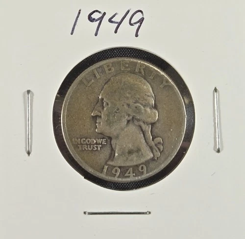 1949 Washington Quarter 90% Silver Circulated AG-G US Coin