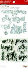 Christmas Words Clear Stamp and Die Set by Recollections 565644 NEW 