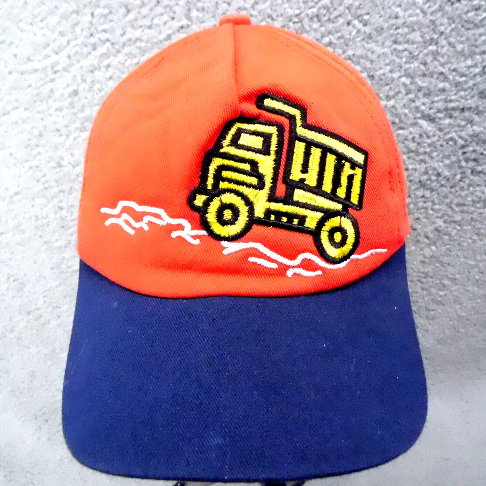 CARTOON DUMP TRACTOR Youth Baseball Cap Hat Embroidered Hook & Loop Adjustable Foto 3 de 4
