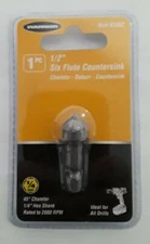 Warrior 1 - pc 1/2" 6 flute countersink