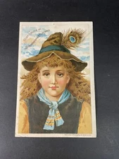 1880's Strawbridge & Clothier  Victorian Trade Card With Beautiful Child