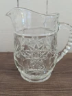 Anchor Hocking Pitcher Star Of David 1960's Clear Glass Starburst Pint Vintage