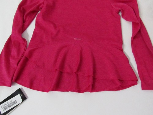 adidas Girls size 6X Hoodie Silver adidas Layered Ruffle Pick Black Heather/Pink - Picture 26 of 28