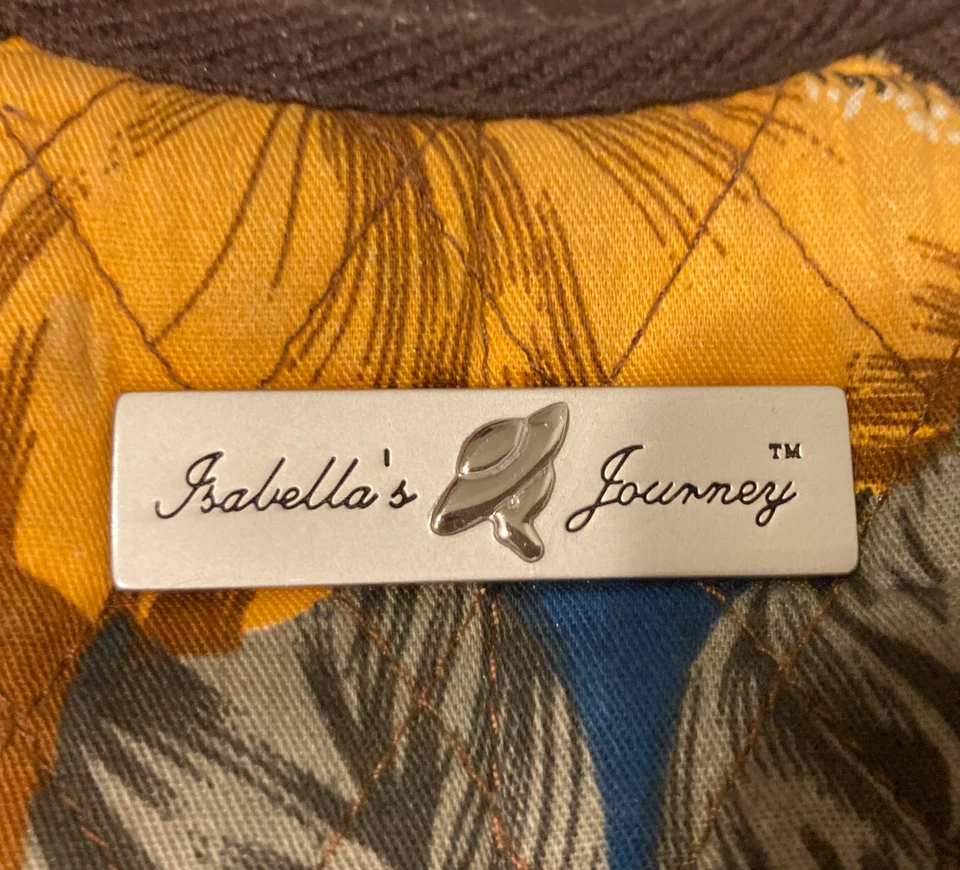 Isabella's Journey Brillante Floral Cartera Acolchada Algodón Grande Bolso de Hombro LEER Foto 4 de 4