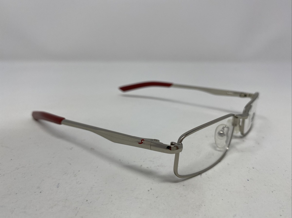 DB Sport Eyewear 3 RAD 49-17-130 Silver/Red Metal Full Rim 
