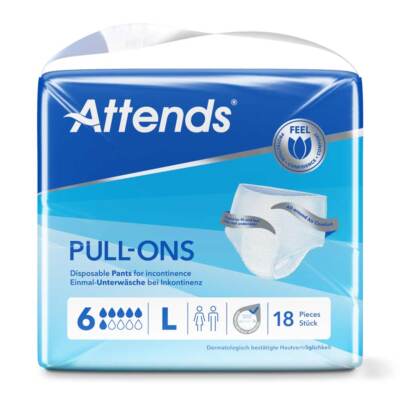 Attends Pull-Ons 6 Gr. L Windelpants 18 Stück
