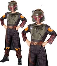 Boba Fett Star Wars Boys Superhero Movie Book Day Fancy Dress Costume  Mask