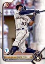 2022 BOWMAN DRAFT 1ST EDITION MILWAUKEE BREWERS - FELIX VALERIO #BD-66