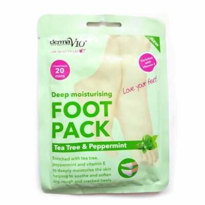 Derma V10 Exfoliating Foot Peel Sock Mask Baby Soft Feet Removes Dead Skin