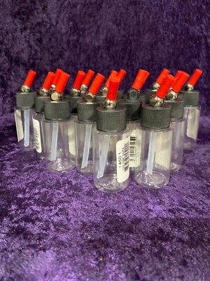 17 Iwata Crystal Clear Bottles / 1 oz / 30 ml Cylinder With Adaptor Cap