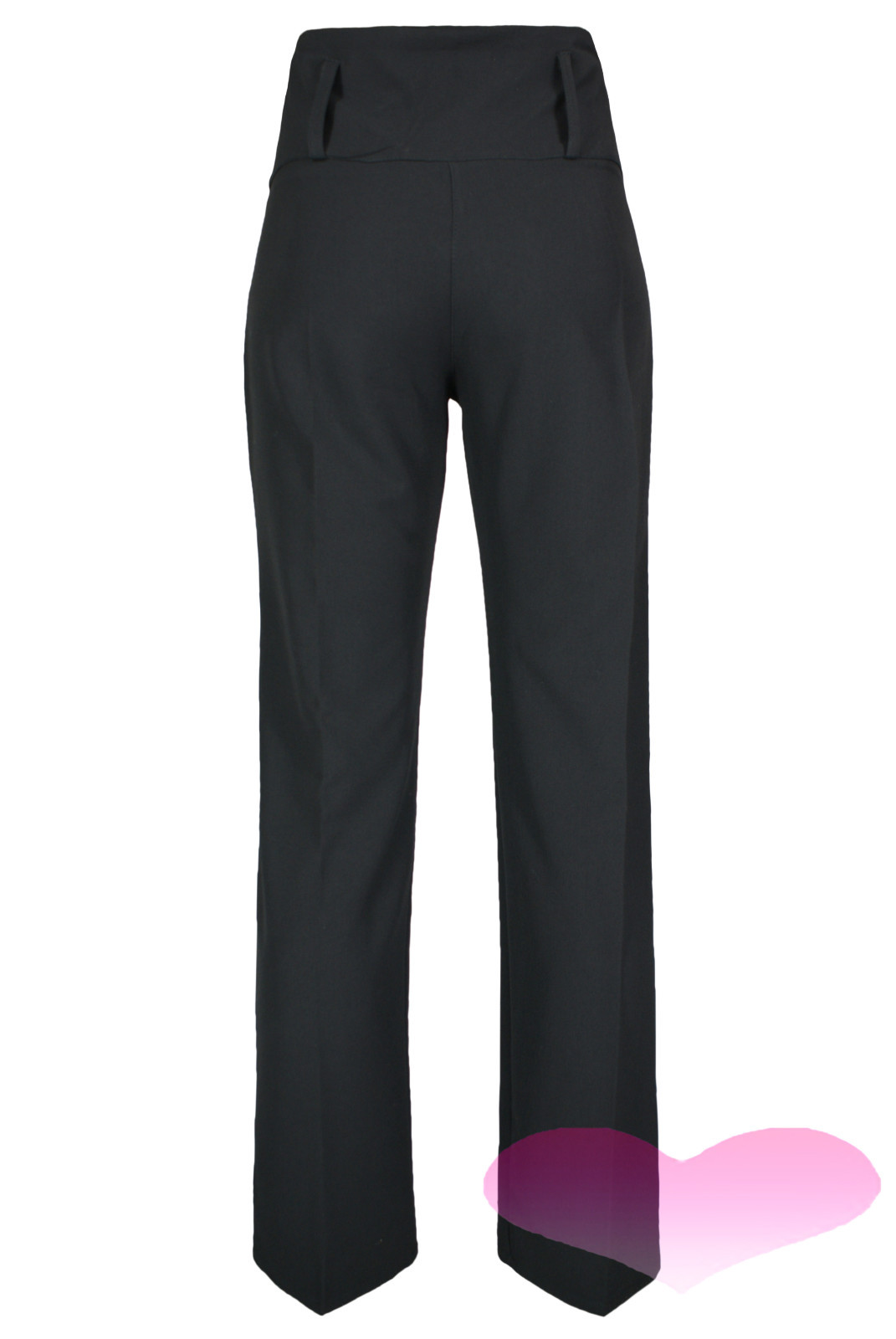 LADIES LONG LEG TROUSERS 31" QUALITY BLACK HIGH WAIST STRAIGHT LEG WOMENS PANTS. eBay