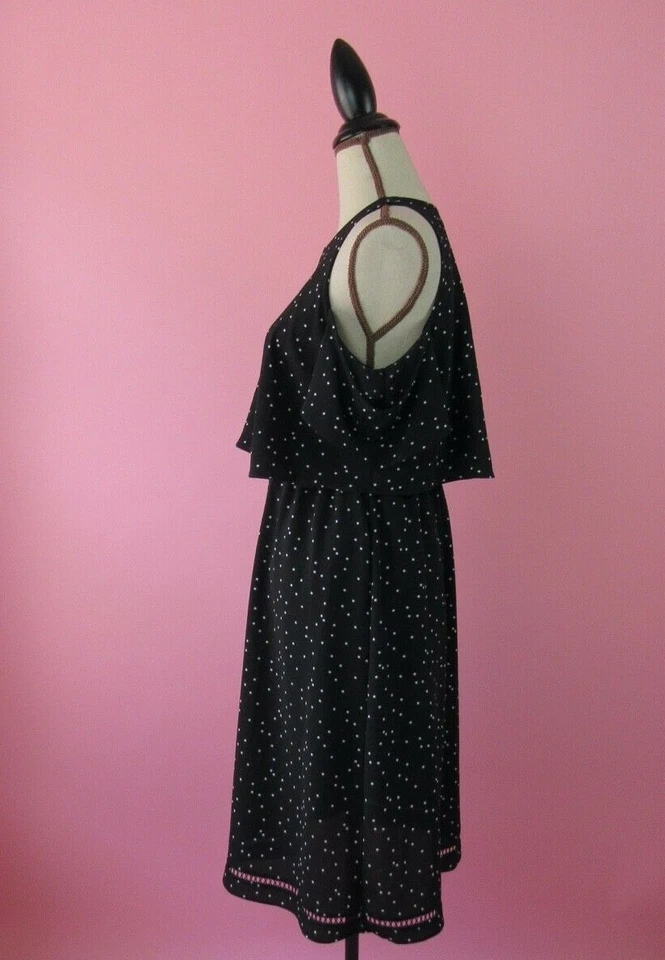 Talla: S Vestido Mossimo Lunares Hombro Frío Hasta la Rodilla Mujer  Foto 4 de 4