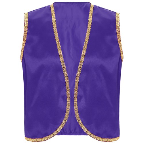 Men's Arabian Prince Costume Set Braided Trimming Vest Harem Pants Halloween - Picture 61 of 111