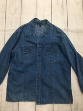 Vintage Denim Cotton Shirt Large Sears 42-44 work ware Western Outdoor Cute