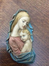 Hand painted made in Italy dipinto mano  Marry And Baby Jesus wall Plaque