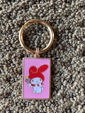Vintage Sanrio VERY RARE MY MELODY 1976 KEY CHAIN KEY RING METAL
