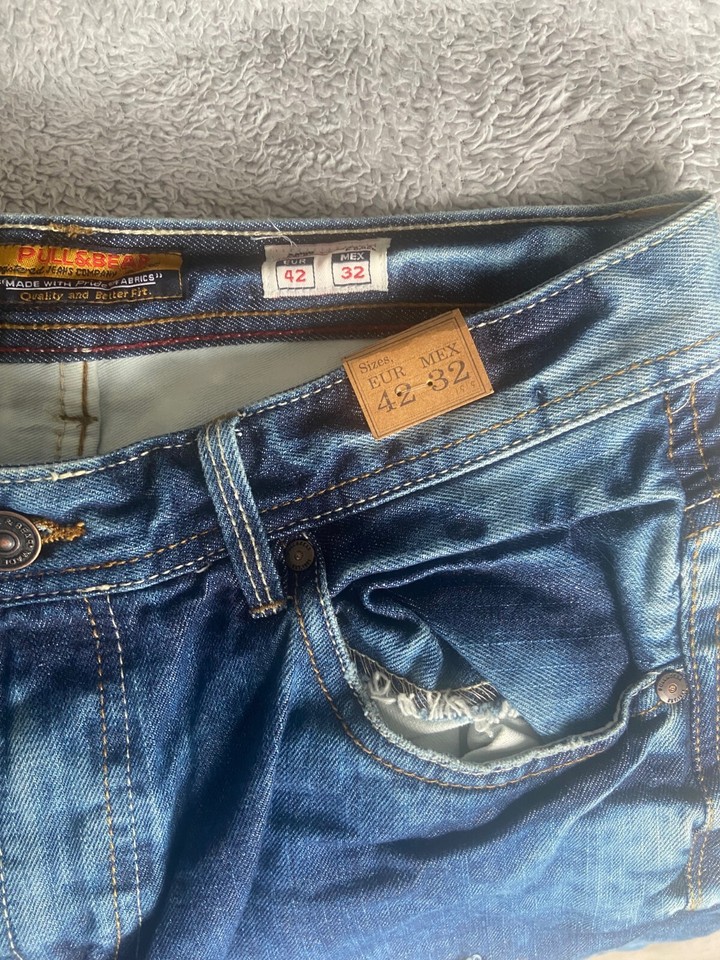 mens pull and bear denim jorts (jean shorts) Size UK 32 waist eBay