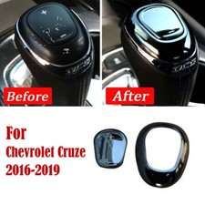 For Chevrolet Cruze 2016- 2019 Black Titanium Gear Shift Knob Shifter Lever Trim